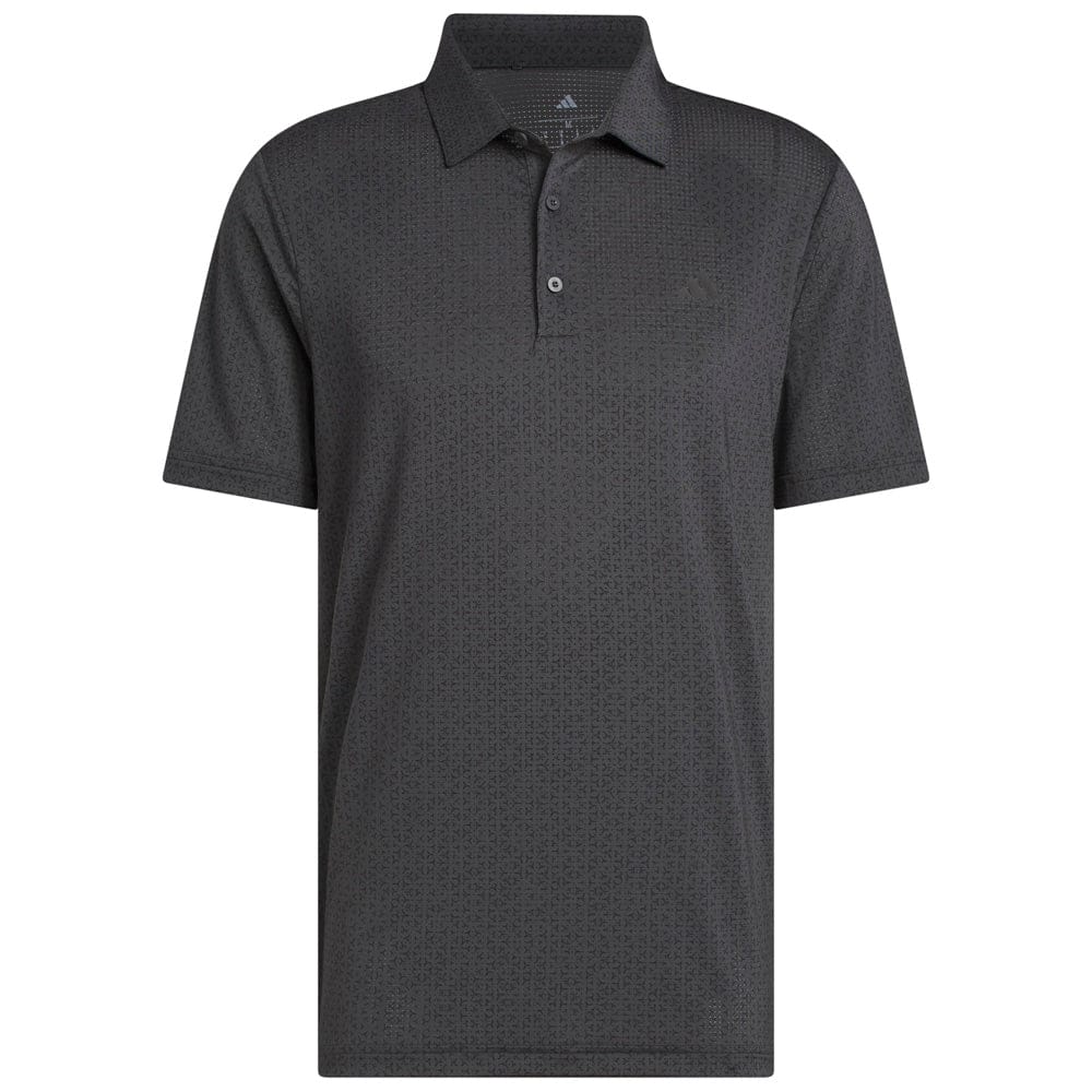 adidas Ultimate365 Mesh Tango Print Climacool Polo Shirt - Black/Carbon - Image 3