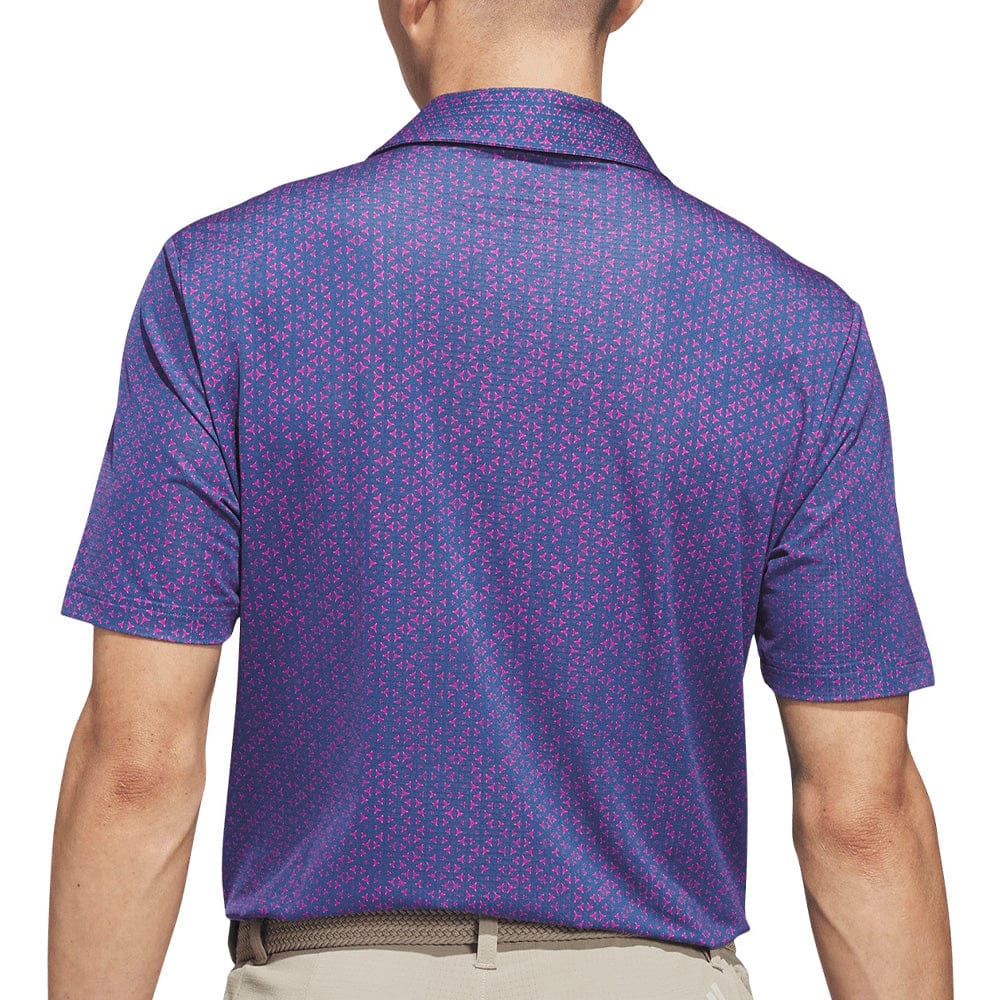 adidas Ultimate365 Mesh Tango Print Climacool Polo Shirt - Dusky Petrol/Lucid Pink - Image 2