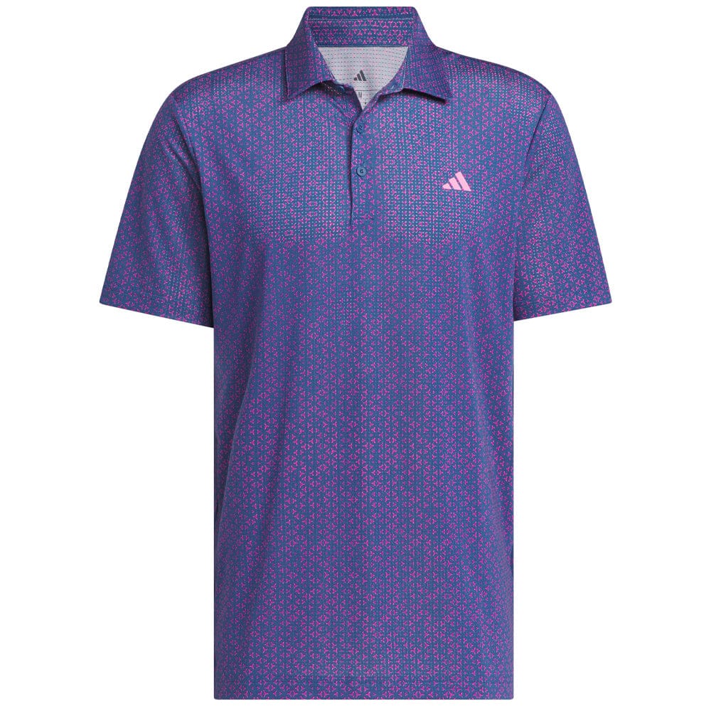adidas Ultimate365 Mesh Tango Print Climacool Polo Shirt - Dusky Petrol/Lucid Pink - Image 3