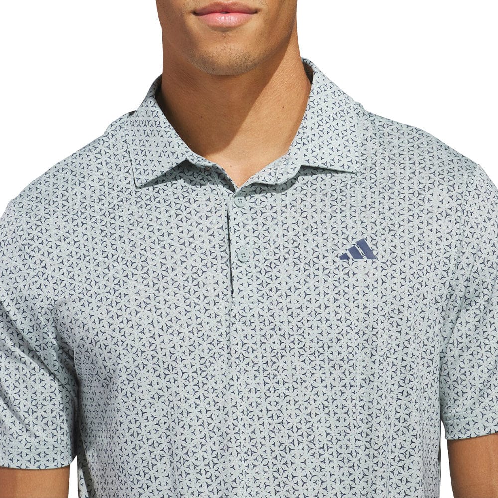 adidas Ultimate365 Mesh Tango Print Climacool Polo Shirt - Wonder Sage/Collegiate Navy - Image 4