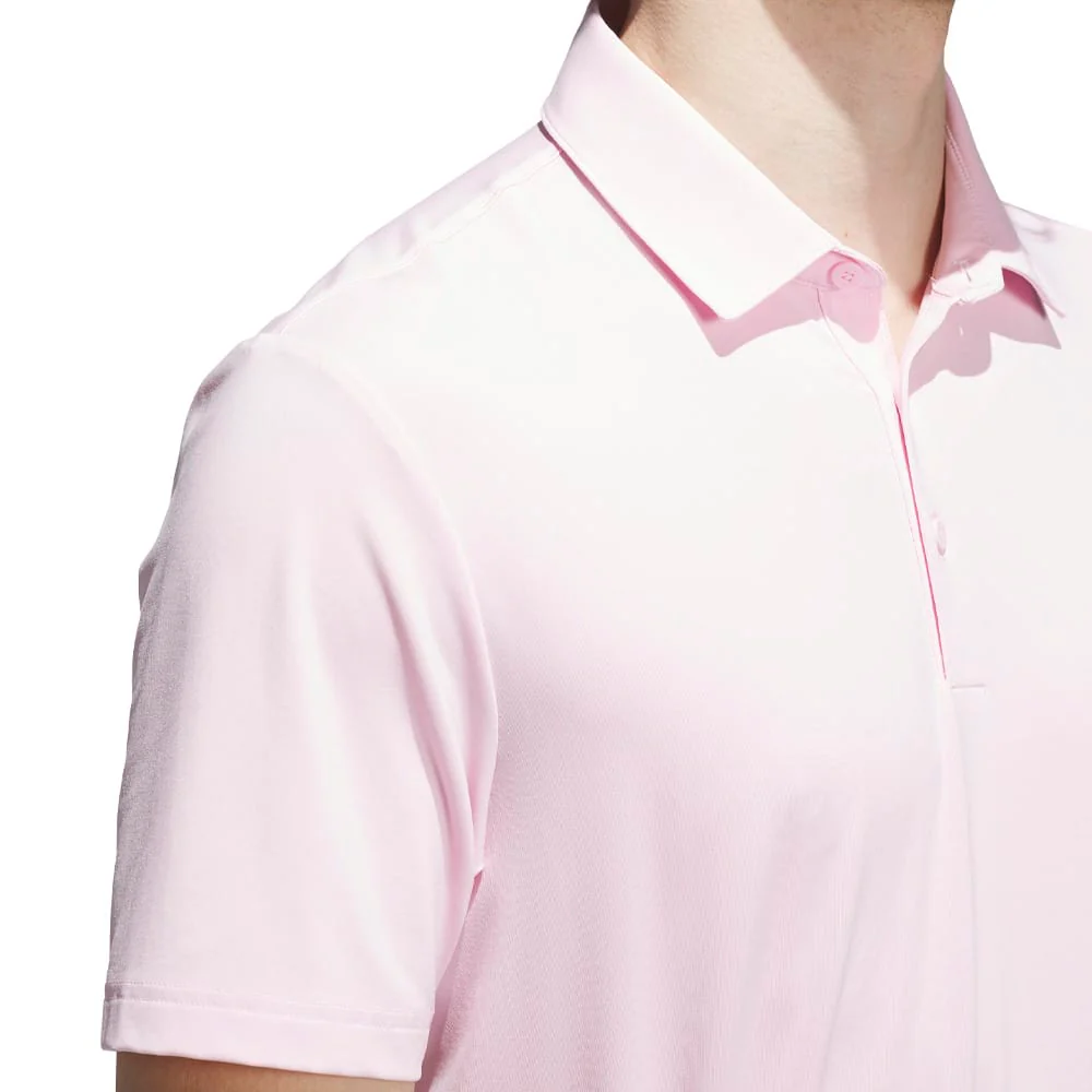 adidas Ultimate365 Solid Polo Shirt - Clear Pink - Image 4