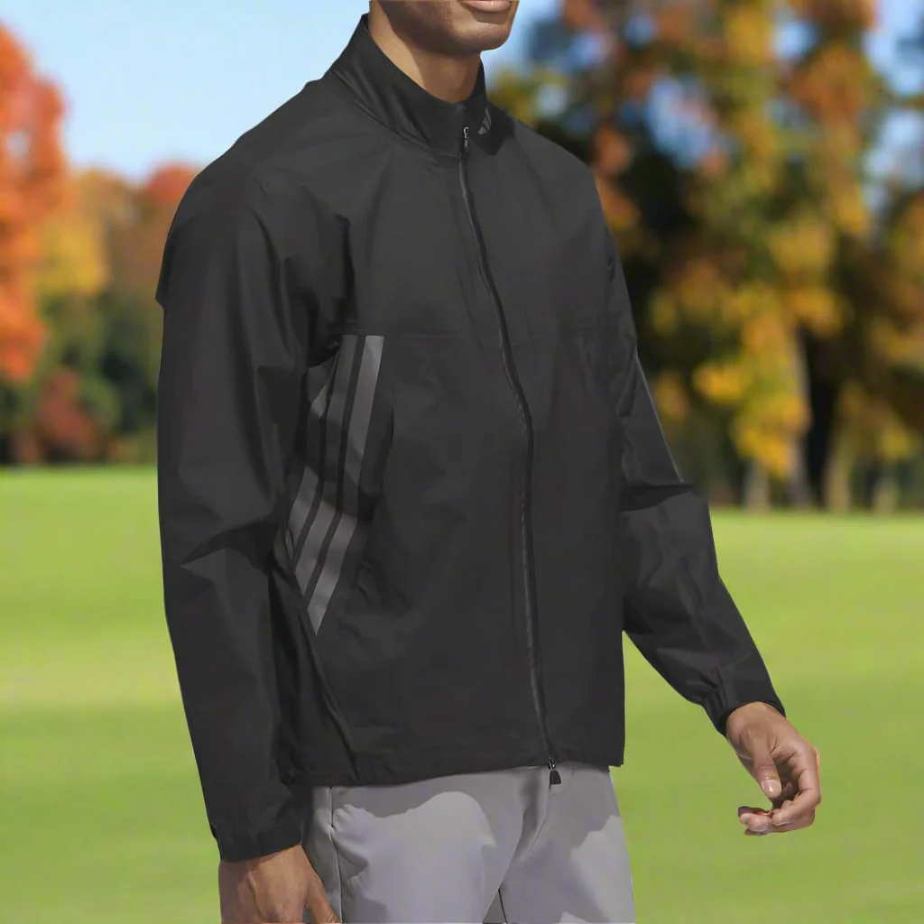 adidas Ultimate365 Tour Climaproof+ Waterproof Full-Zip Rain Suit - Black - Image 6