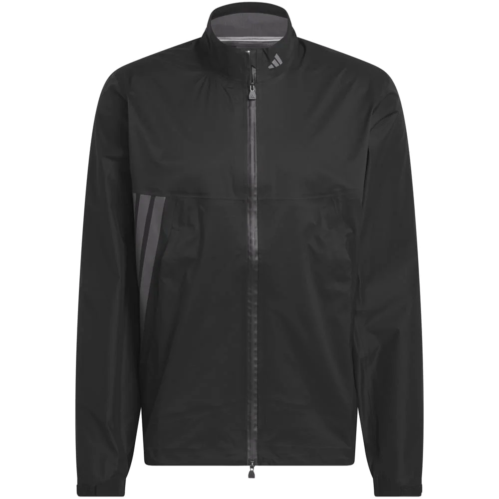 adidas Ultimate365 Tour Climaproof+ Waterproof Full-Zip Rain Suit - Black/Grey One - Image 8