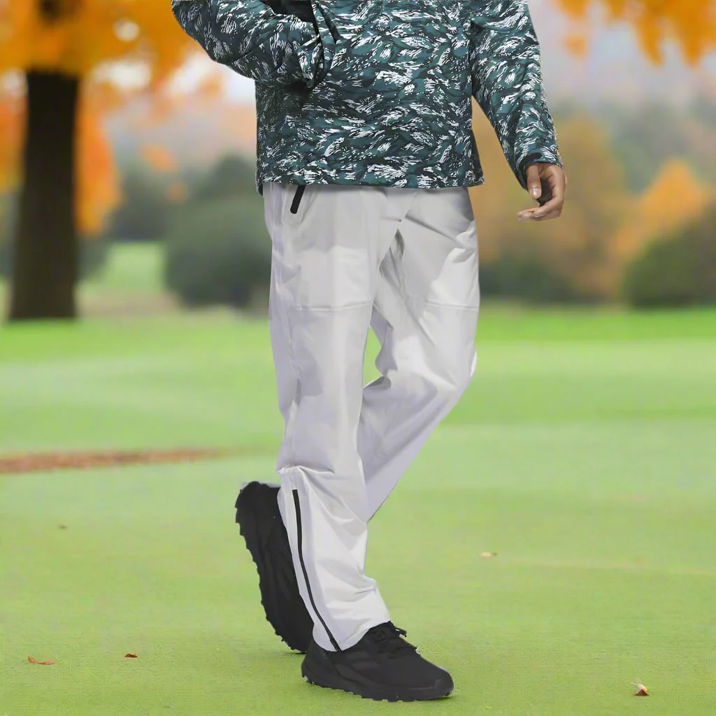 adidas Ultimate365 Tour Climaproof+ Waterproof Full-Zip Rain Suit - Grey One - Image 10