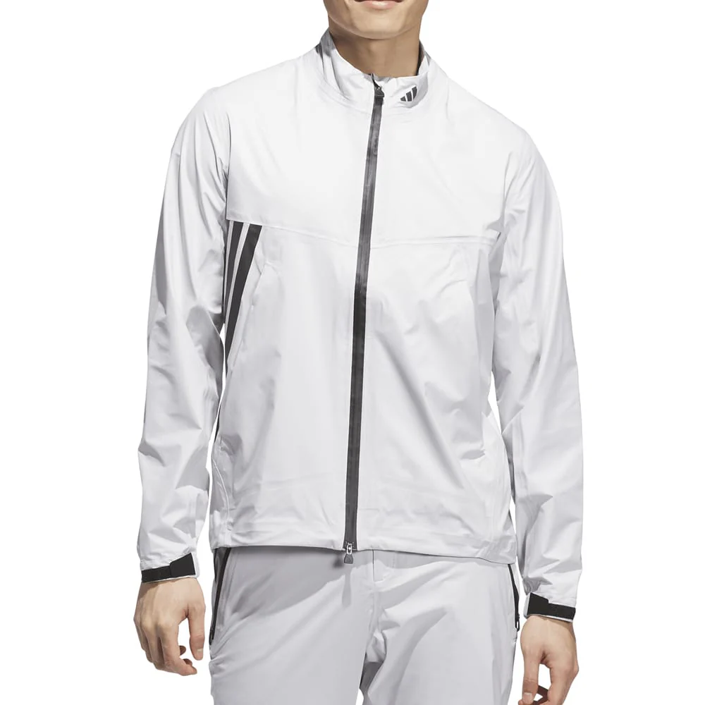 adidas Ultimate365 Tour Climaproof+ Waterproof Full-Zip Rain Suit - Grey One - Image 4