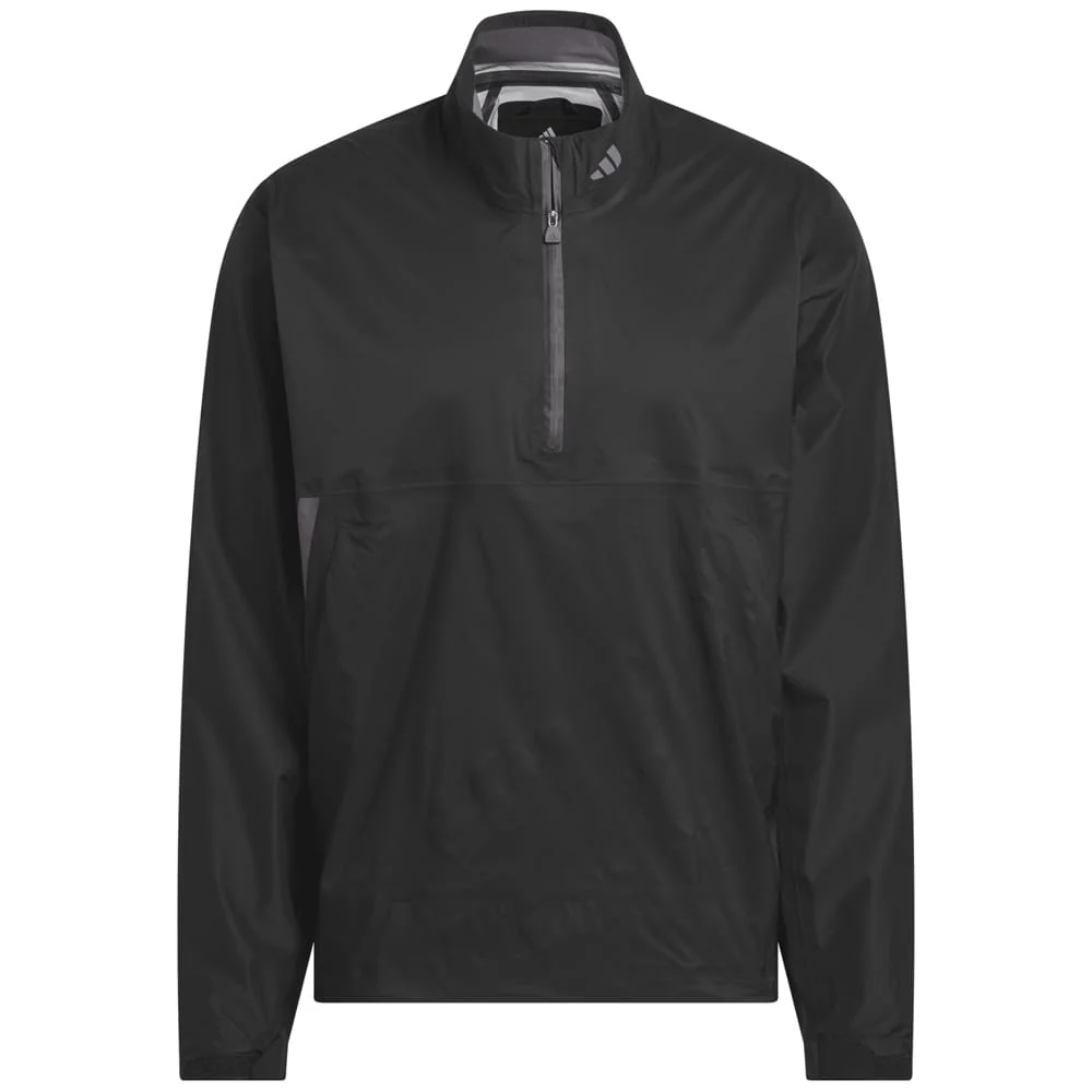 adidas Ultimate365 Tour Climaproof+ Waterproof Half-Zip Rain Suit - Black/Grey One - Image 6