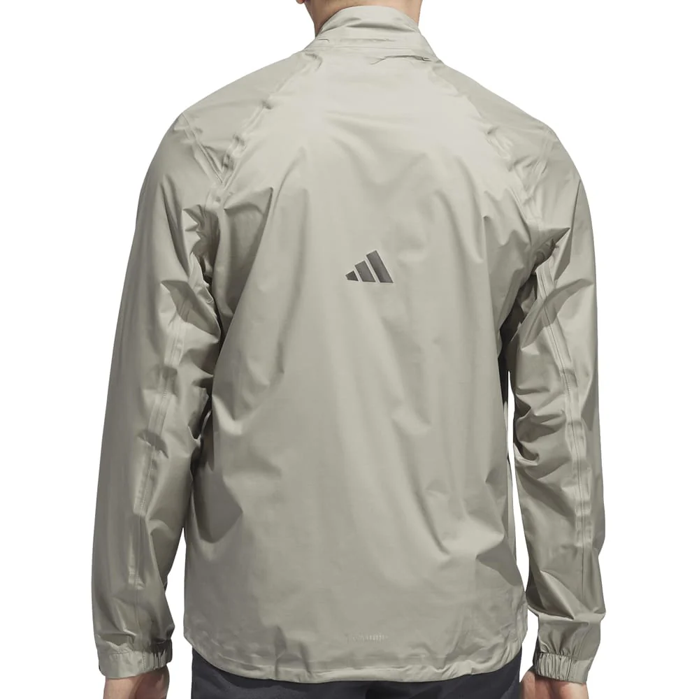adidas Ultimate365 Tour Climaproof+ Waterproof Half-Zip Rain Suit - Silver Pebble/Grey One - Image 6