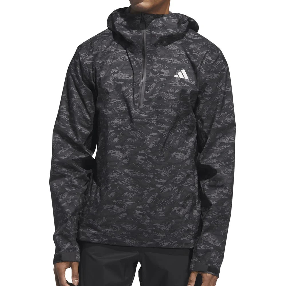 adidas Ultimate365 Tour Climaproof+ Waterproof Parka Rain Suit - Black/Grey One - Image 5
