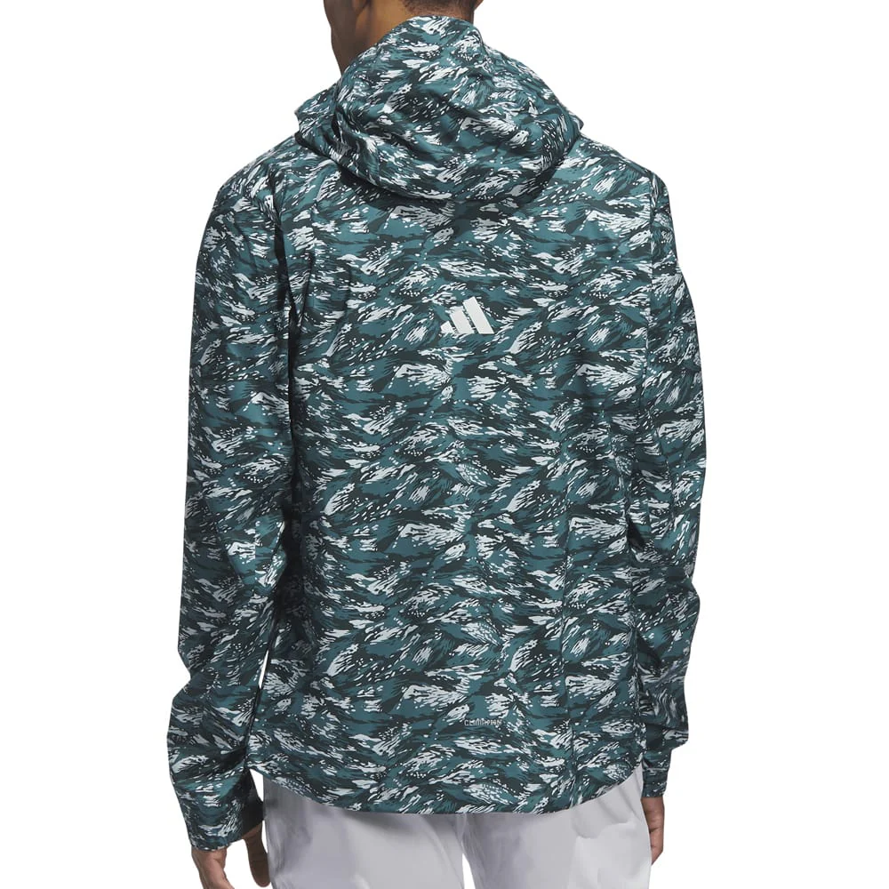adidas Ultimate365 Tour Climaproof+ Waterproof Parka Rain Suit - Preloved Teal/Black - Image 5