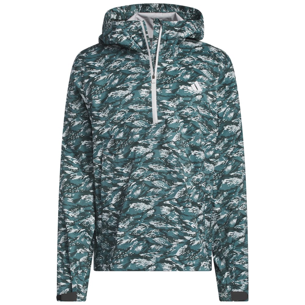 adidas Ultimate365 Tour Climaproof+ Waterproof Parka Rain Suit - Preloved Teal/Black - Image 7