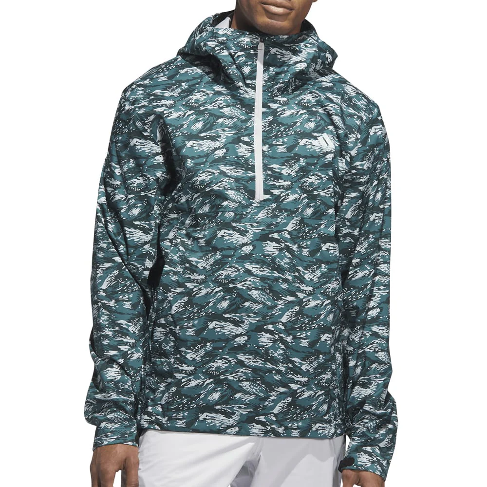 adidas Ultimate365 Tour Climaproof+ Waterproof Parka Rain Suit - Preloved Teal/Grey One - Image 2