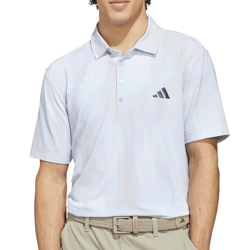 adidas Ultimate365 Tour Cool Feel Print Polo Shirt - Crystal Sky - Image 2