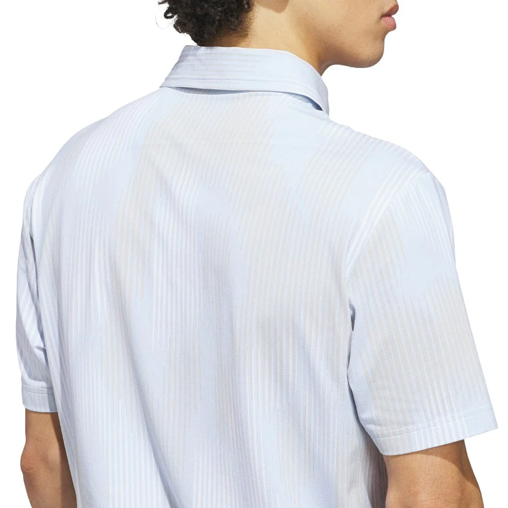 adidas Ultimate365 Tour Cool Feel Print Polo Shirt - Crystal Sky - Image 6
