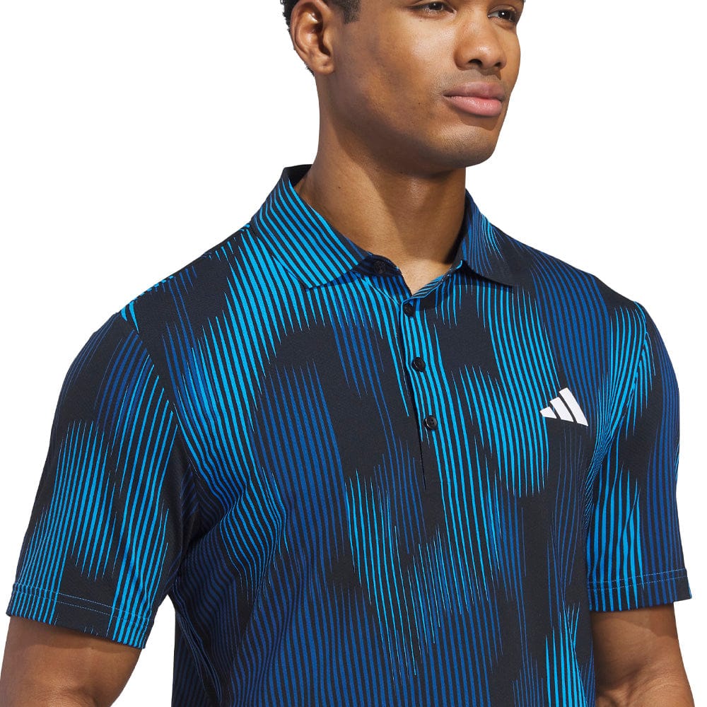 adidas Ultimate365 Tour Cool Feel Print Polo Shirt - Lucid Ray Blue - Image 5