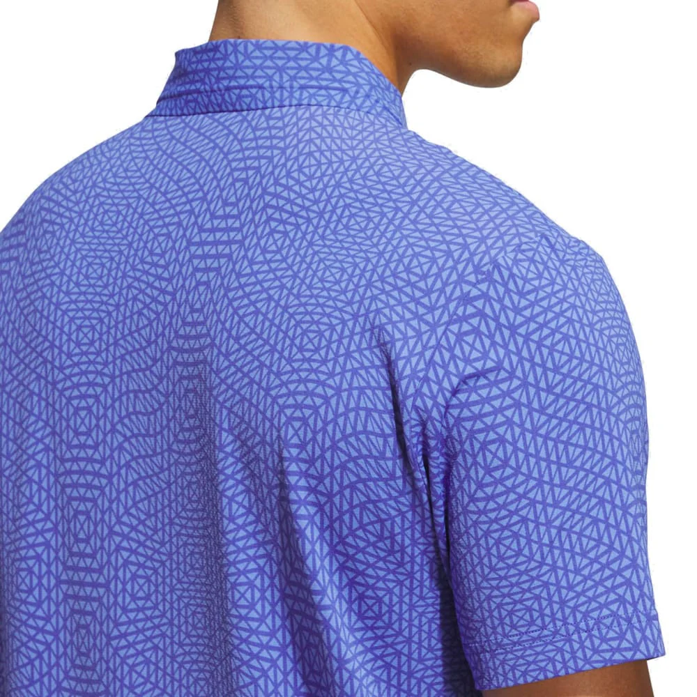adidas Ultimate365 Tour Cool Feeling Deco Polo Shirt - Dual Indigo/Real Lilac - Image 3