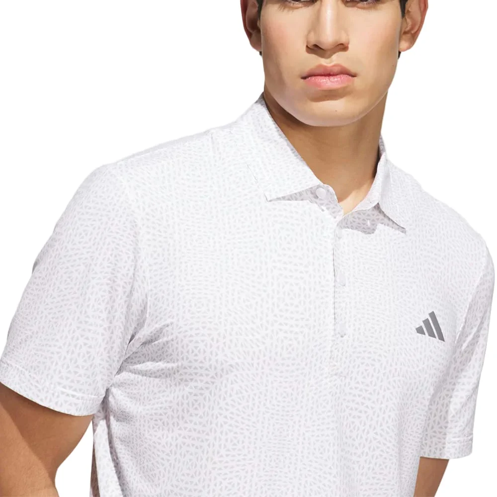 adidas Ultimate365 Tour Cool Feeling Deco Polo Shirt - White/Grey Two - Image 5