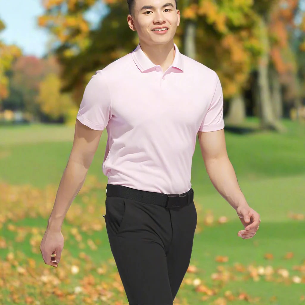 adidas Ultimate365 Tour Nylon Polo Shirt - Clear Pink - Image 6
