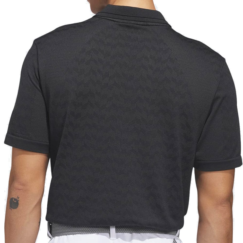 adidas Ultimate365 Tour Seamless Polo Shirt - Black/Carbon - Image 2