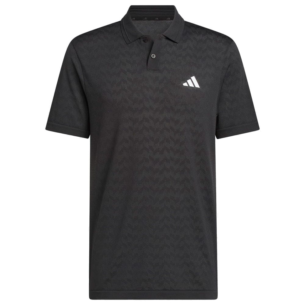 adidas Ultimate365 Tour Seamless Polo Shirt - Black/Carbon - Image 4