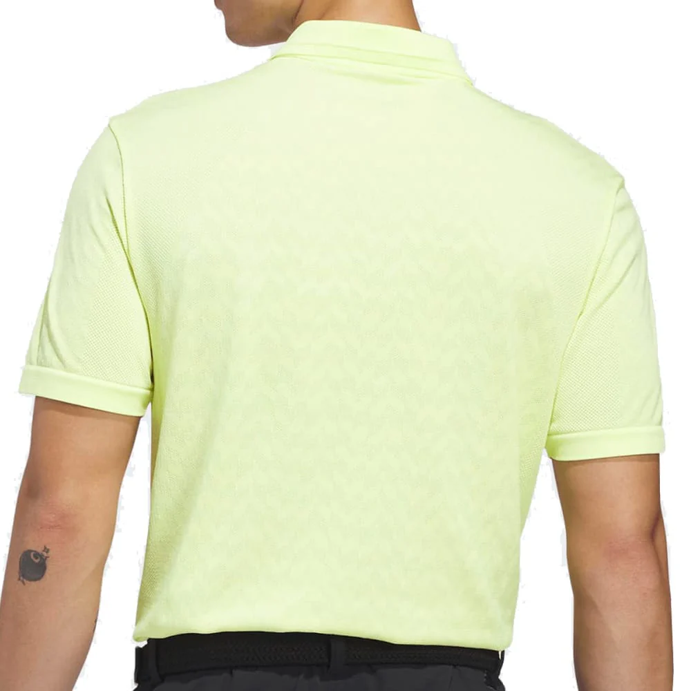 adidas Ultimate365 Tour Seamless Polo Shirt - Frozen Lemon/White - Image 2