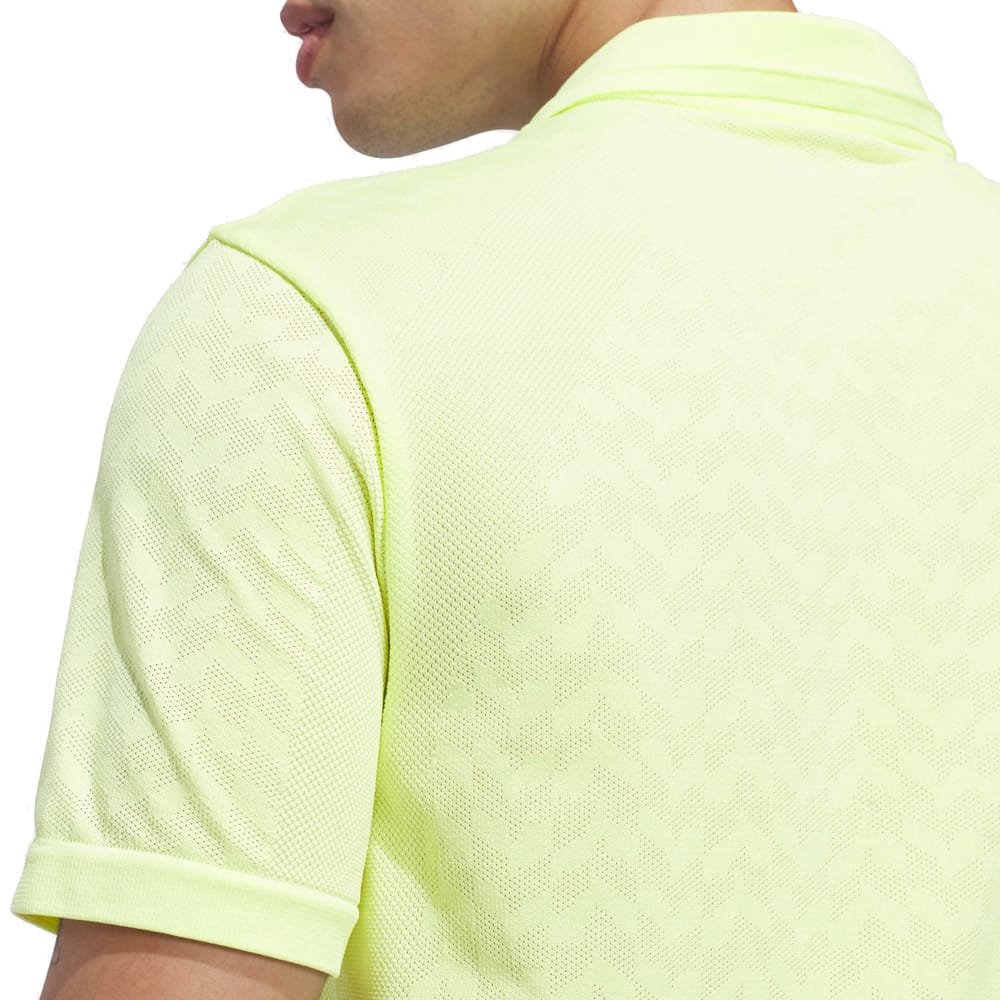 adidas Ultimate365 Tour Seamless Polo Shirt - Frozen Lemon/White - Image 5