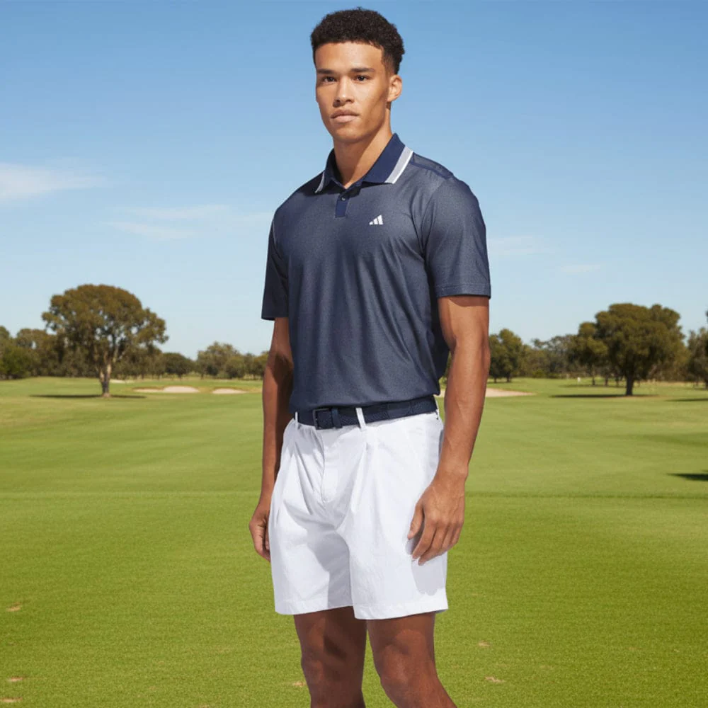 adidas Ultimate365 Tour Twistknit Pique Polo Shirt - Collegiate Navy - Image 4