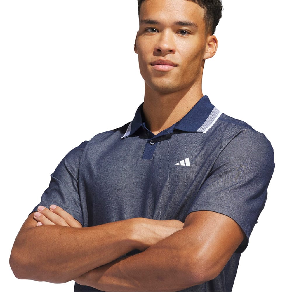 adidas Ultimate365 Tour Twistknit Pique Polo Shirt - Collegiate Navy - Image 5