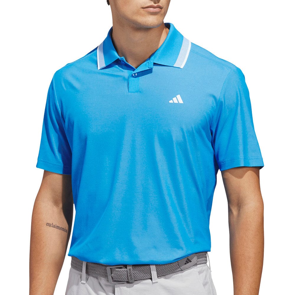 adidas Ultimate365 Tour Twistknit Pique Polo Shirt - Lucid Ray Blue - Image 3