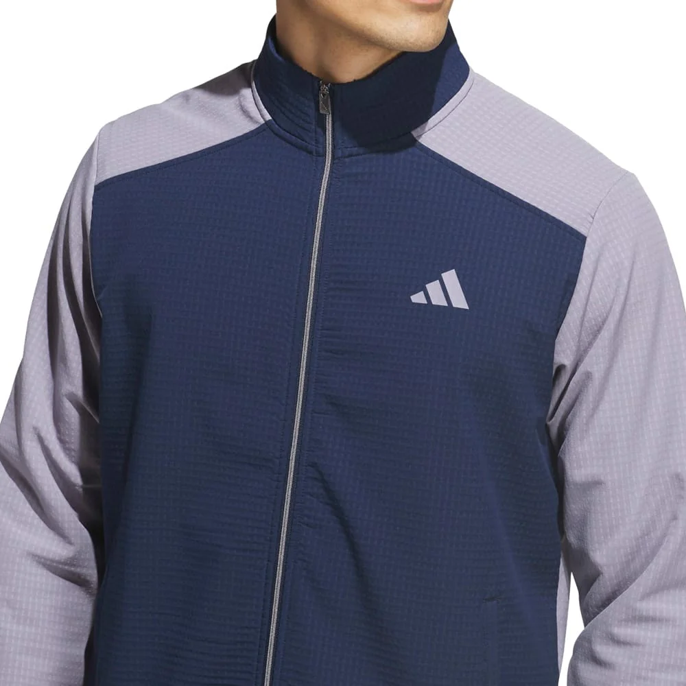 adidas Ultimate365 Wind Woven Full-Zip Sweatshirt - Slate/Collegiate Navy - Image 3