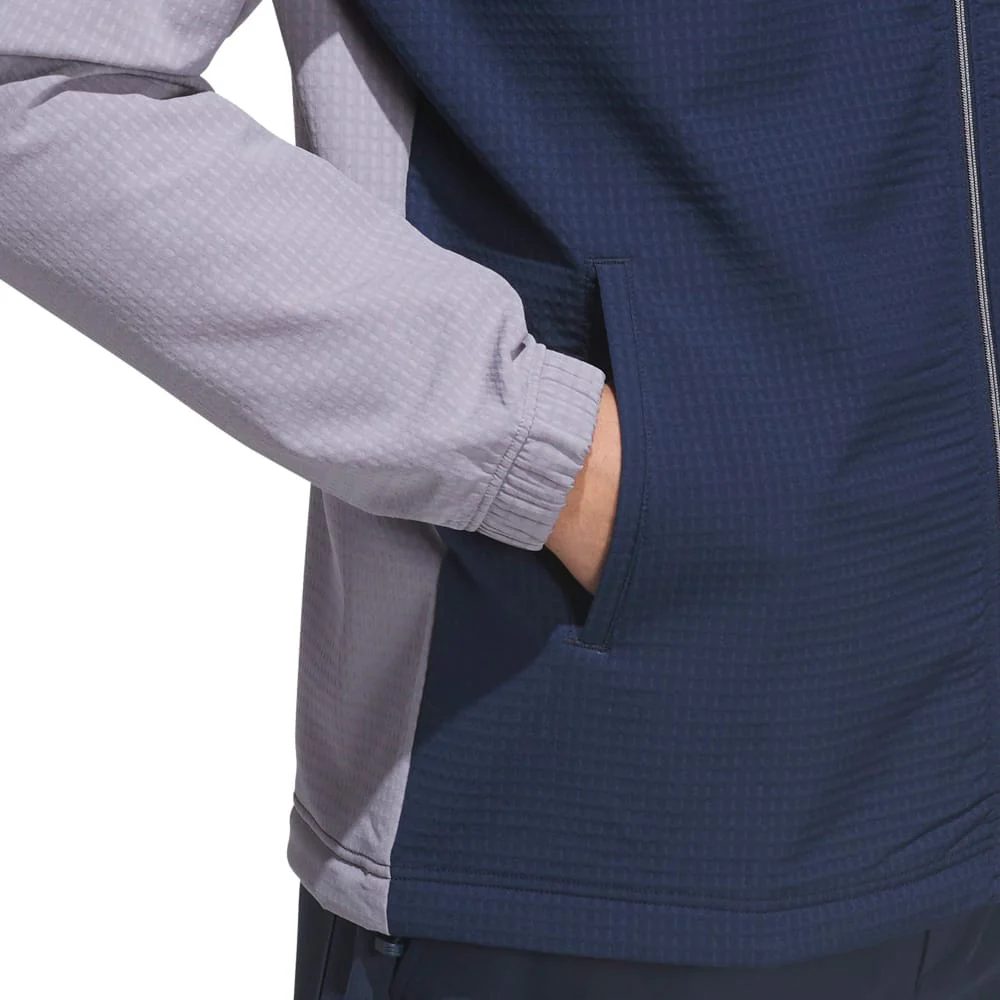adidas Ultimate365 Wind Woven Full-Zip Sweatshirt - Slate/Collegiate Navy - Image 5