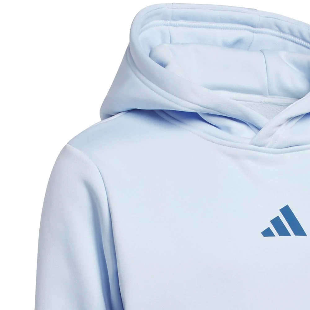 adidas Unisex Juniors Climawarm Graphic Hoodie - Crystal Sky - Image 3