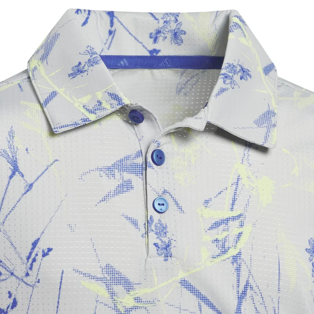 adidas Youth Climacool Mesh Printed Polo Shirt - Frozen Lemon - Image 3