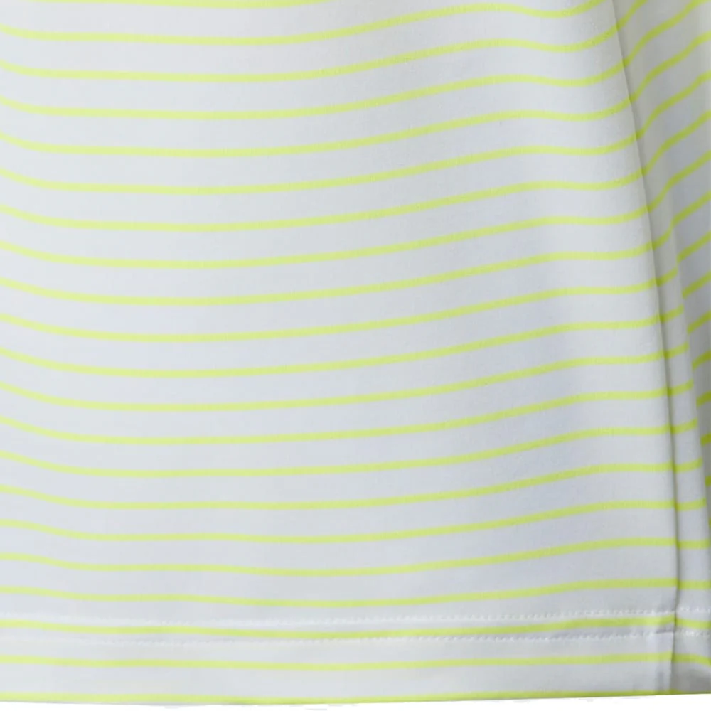 adidas Youth Climacool Striped Polo Shirt - Solar Lemon/White - Image 5