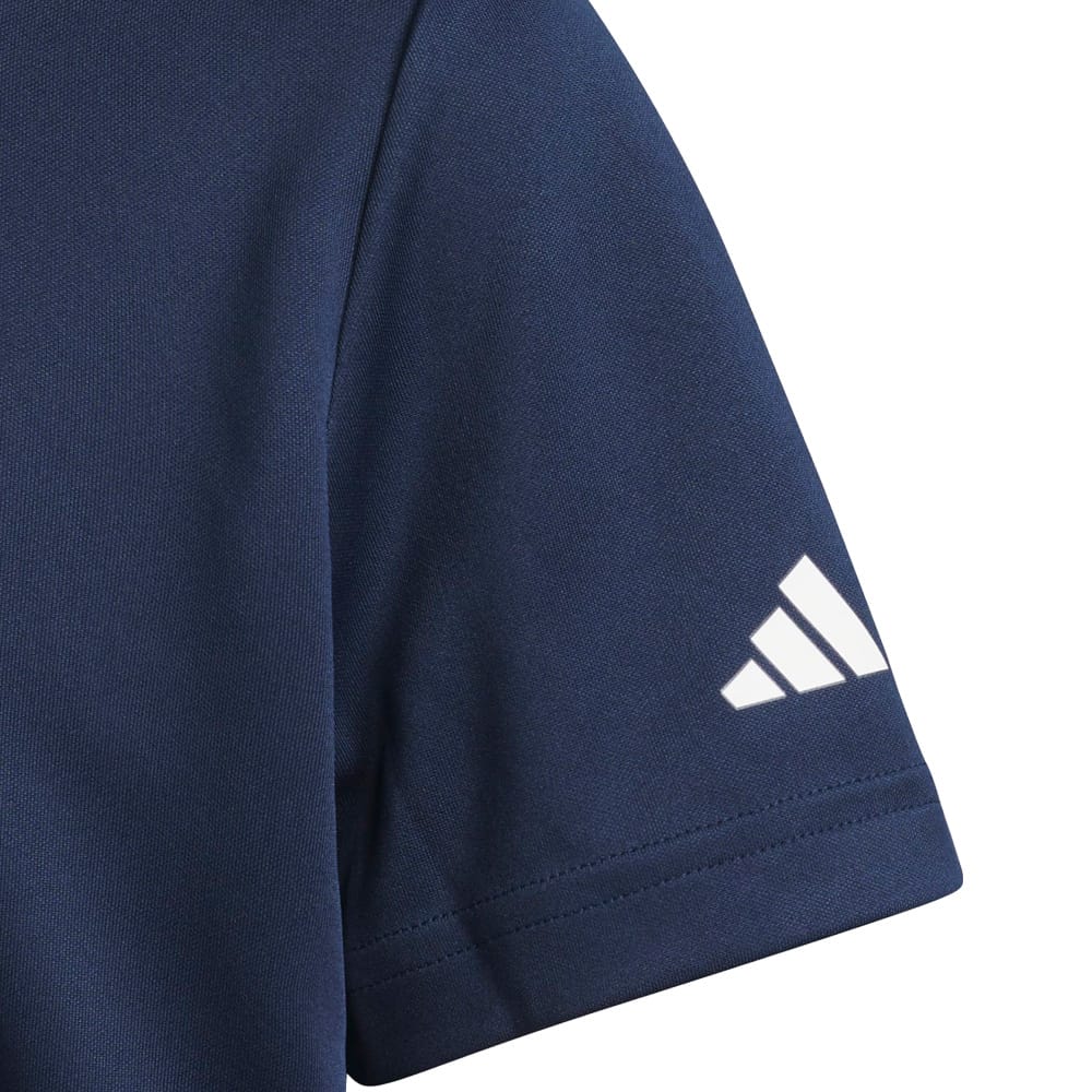 adidas Youth Performance Short Sleeve Polo Shirt - Collegiate Navy - Image 4