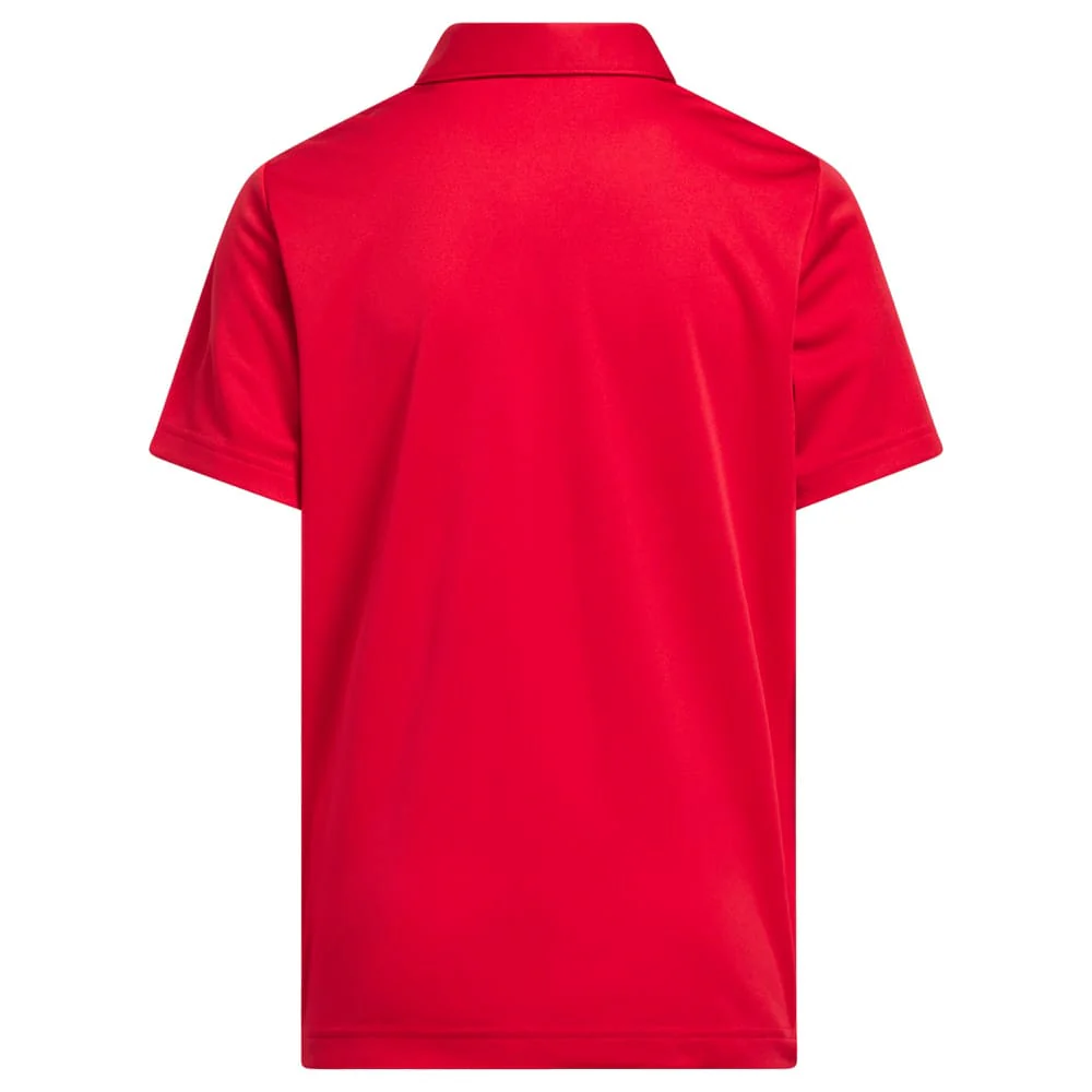 adidas Youth Performance Short Sleeve Polo Shirt - Collegiate Red - Image 2