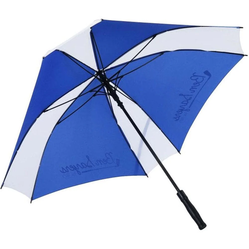 Ben Sayers Square Golf Umbrella - Blue/White - Image 4