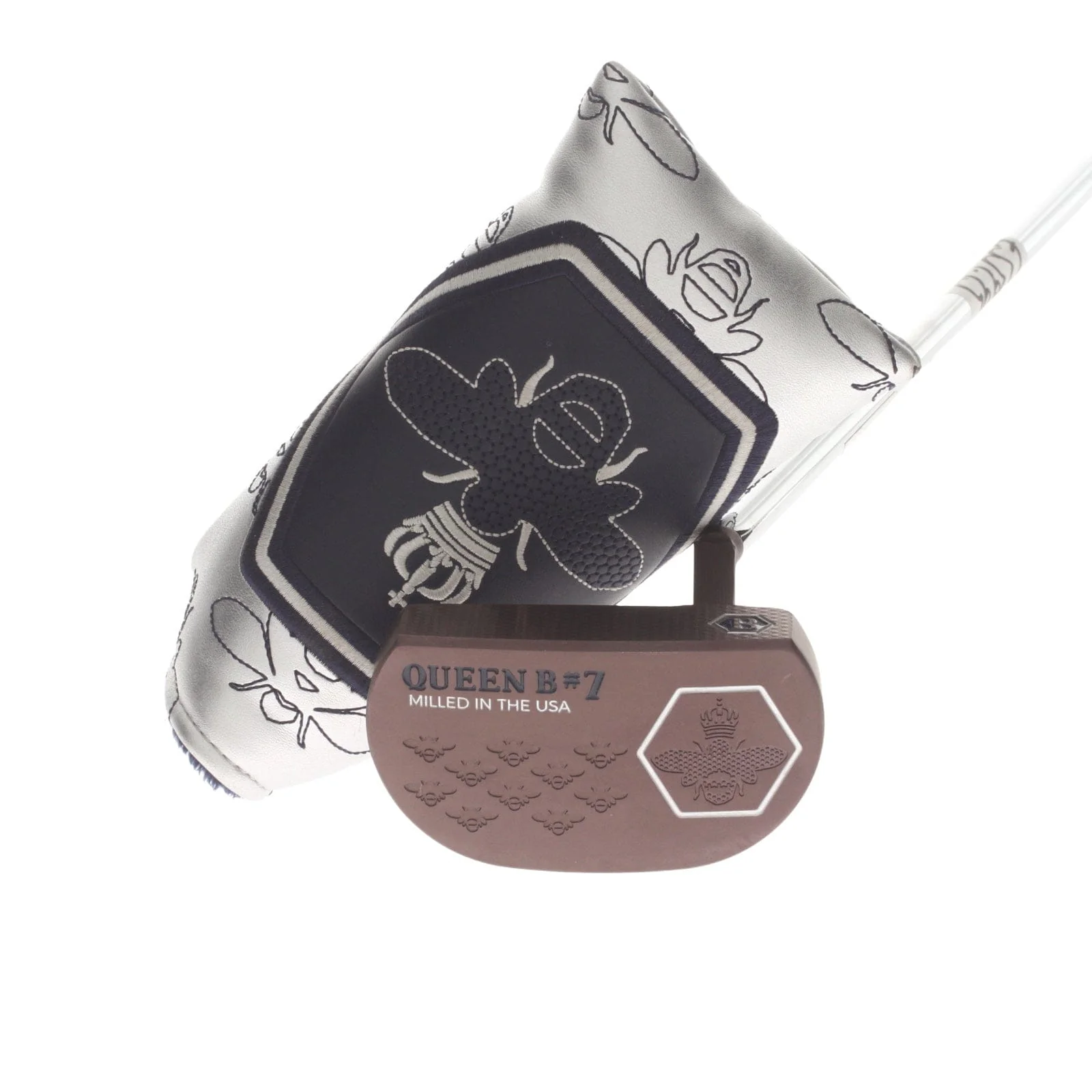 Bettinardi Queen B #7 2025 Mens Right Hand Putter 33" Mid-Mallet - Lamkin Deep Etched