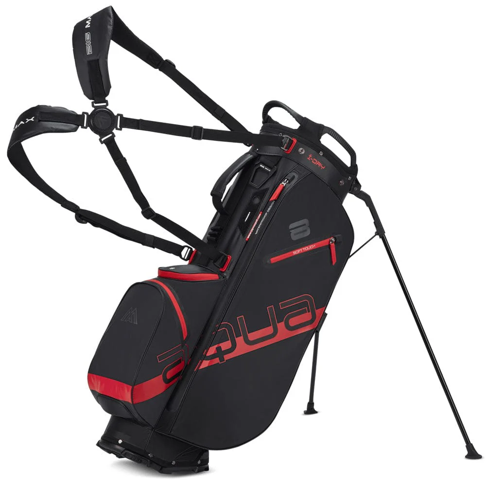 Big Max Aqua Eight H Waterproof Stand Bag - Black/Red