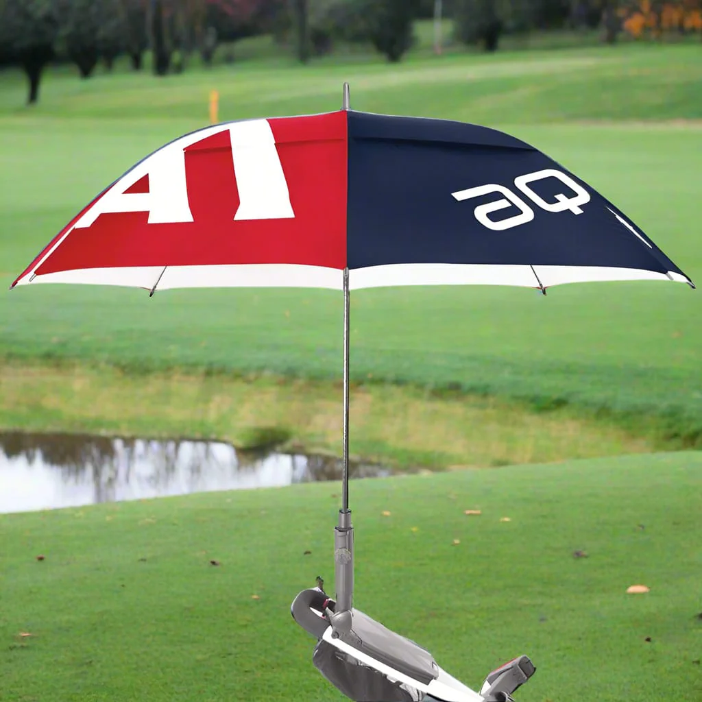 Big Max Aqua UV Umbrella - Navy/Red - Image 3