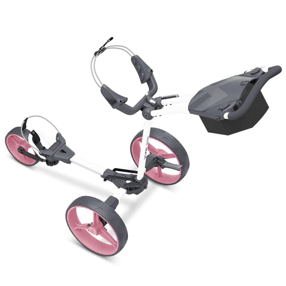 Big Max Blade Trio 3-Wheel Push Trolley - White/Pink - Image 7