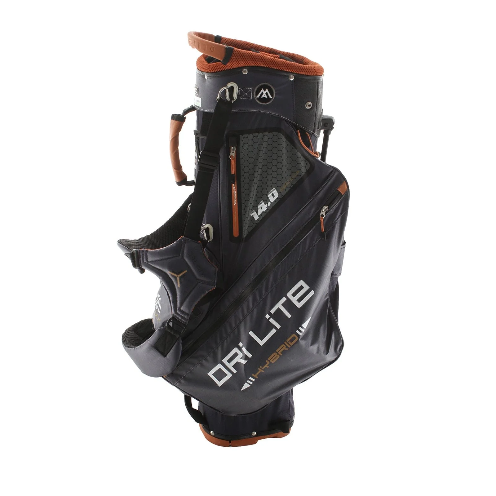 Big Max Dri Lite 14.0 Hybrid Stand Bag - Purple/Orange - Image 2