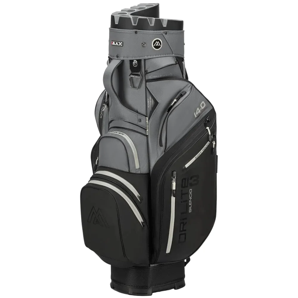 Big Max Dri Lite Silencio 3 Organiser Cart Bag - Black/Grey
