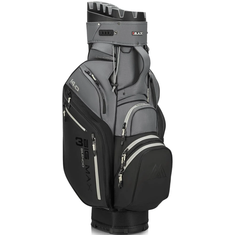 Big Max Dri Lite Silencio 3 Organiser Cart Bag - Black/Grey - Image 6