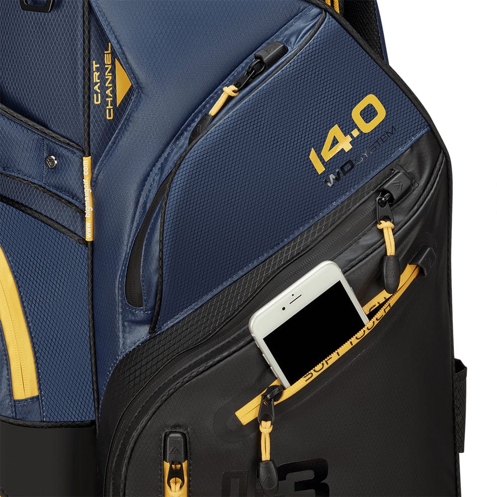 Big Max Dri Lite Silencio 3 Organiser Cart Bag - Black/Navy/Corn - Image 3