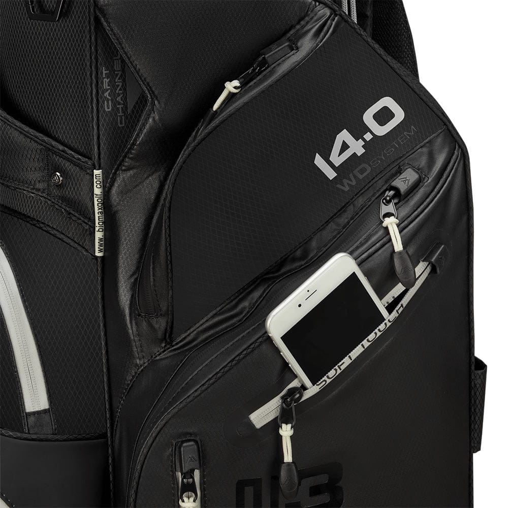 Big Max Dri Lite Silencio 3 Organiser Cart Bag - Black - Image 4
