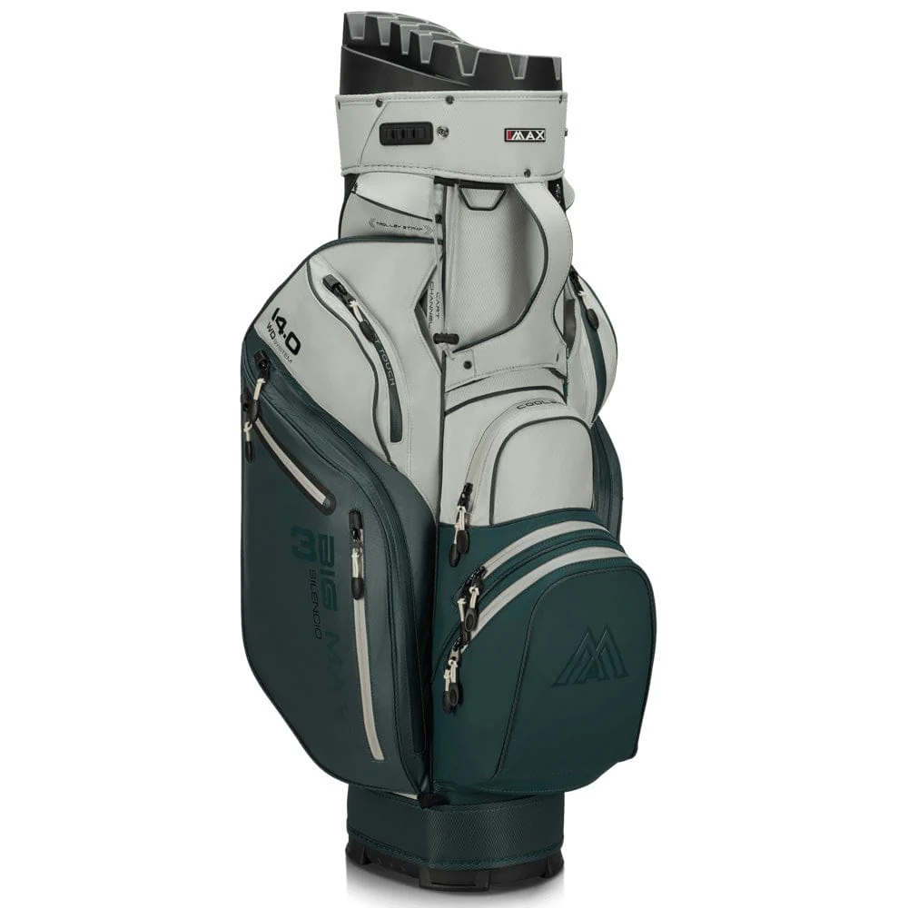 Big Max Dri Lite Silencio 3 Organiser Cart Bag - Forest Green/Off White - Image 4