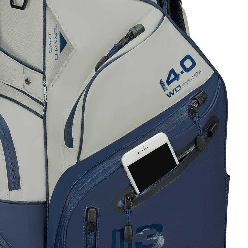 Big Max Dri Lite Silencio 3 Organiser Cart Bag - Navy/Off White - Image 7