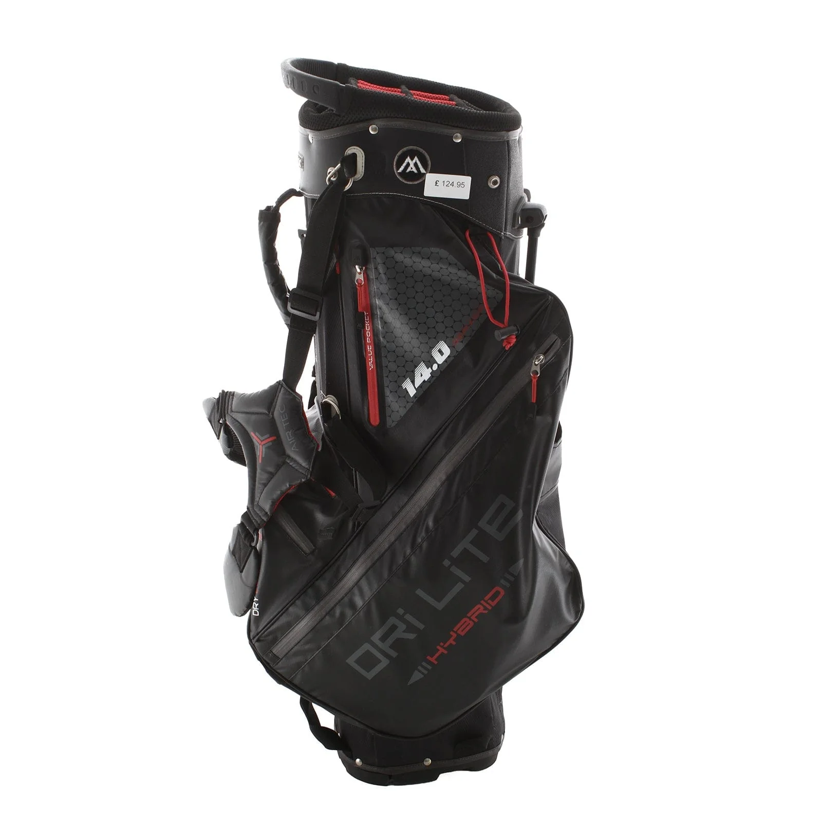 Big Max DriLite Hybrid Stand Bag - Black/Red - Image 2