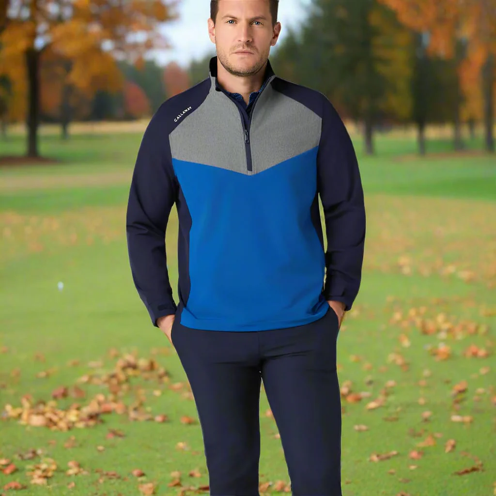 Callaway 1/2 Zip Wind Jacket - Peacoat - Image 5