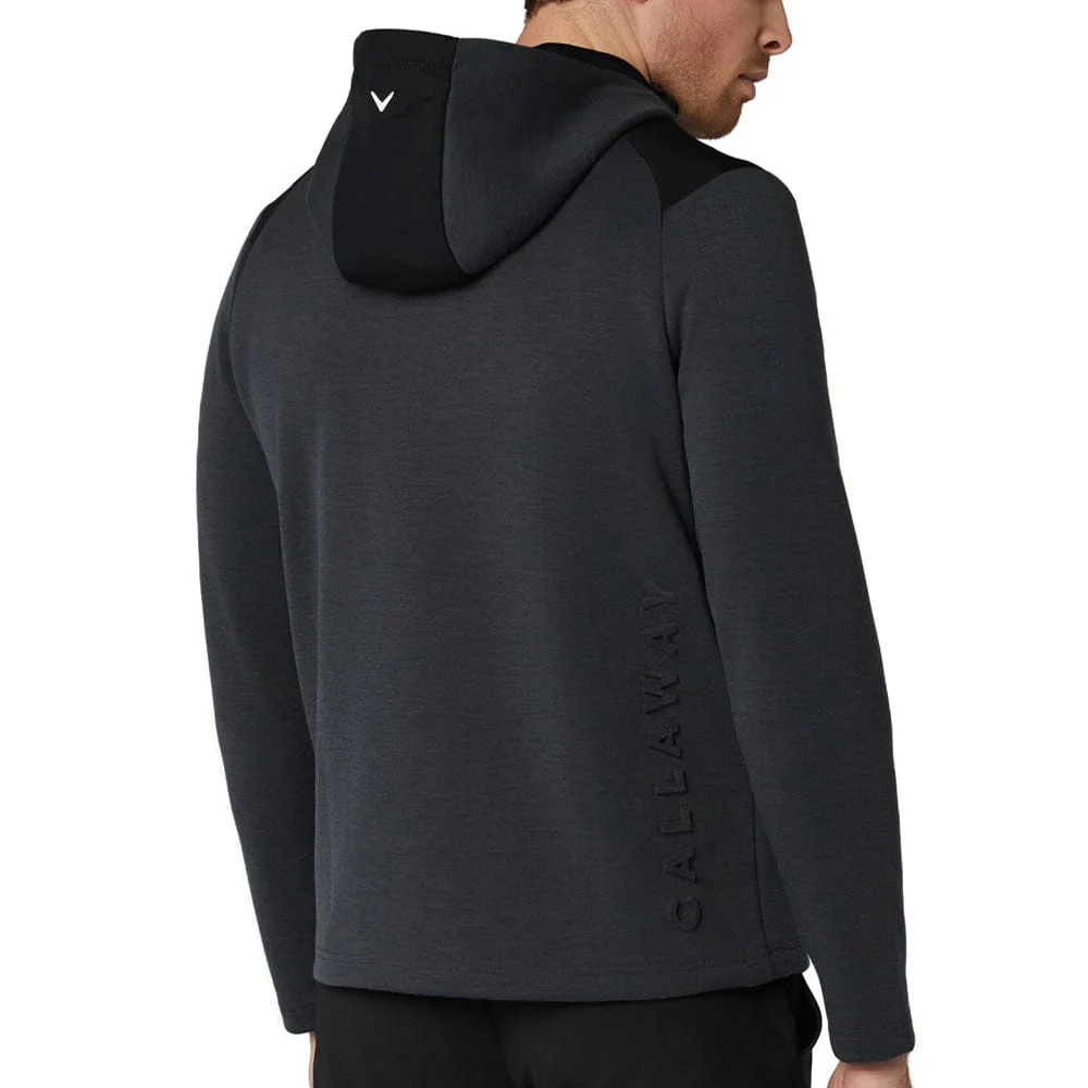 Callaway 1/4 Zip Premium Hoodie - Black Heather - Image 3